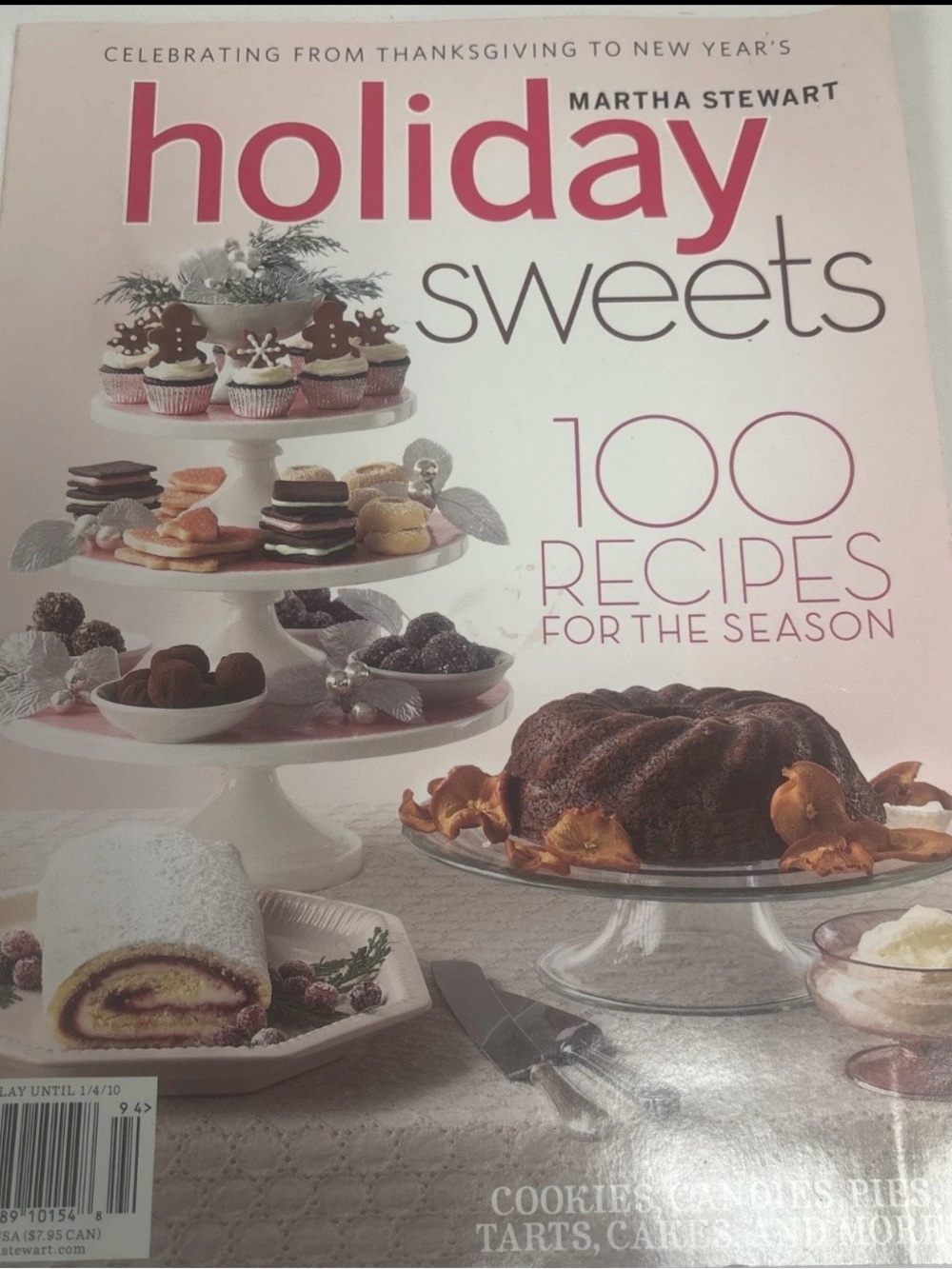 Vintage Martha Stewart 100 Holiday Sweets Recipes 2009 Special Ed 120pg Magazine